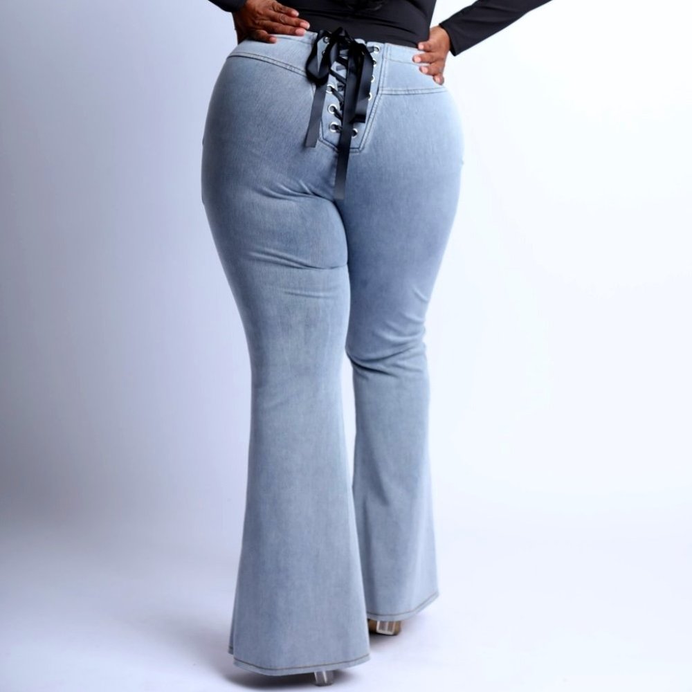 Lacing me up Denims- Plus